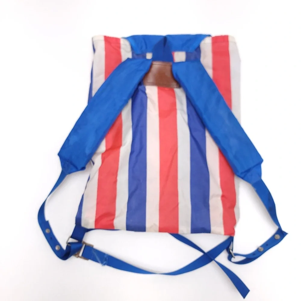 Vintage USA Flag Backpack 1970's Retro Nylon Bag‎ America Stars And Stripes